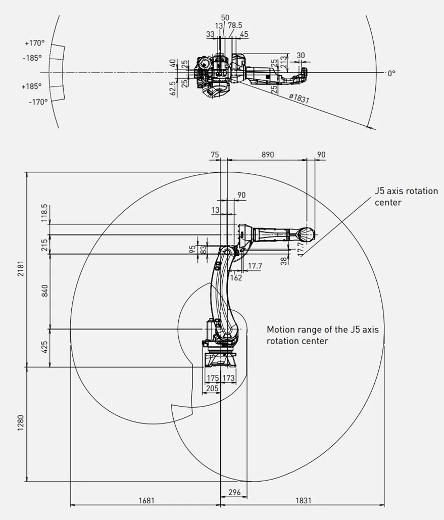Сварочный робот Fanuc ARC Mate 120𝑖D
